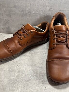 Lems Nine2Five Shoes Mens 47 EU 13 US Brown Leather Lace Up Oxford Sneakers